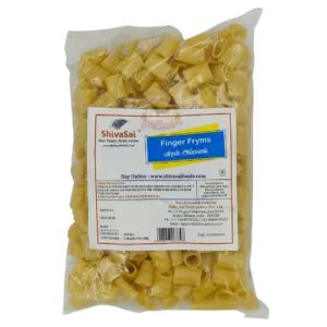 Bag Of Shivasai Finger Fryms, A Type Of Snack Food, With Informational Label.