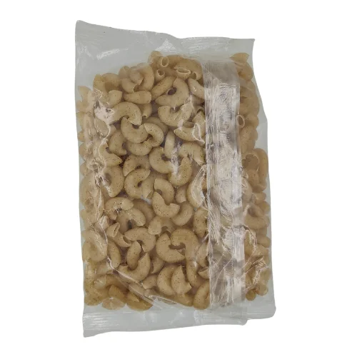 A Sealed Clear Plastic Bag Filled With Elbow Macaroni.