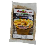 Clear Packet Containing Marudham Mixed Millet Pasta With Labelled Information About Ingredients And Nutritional Content.