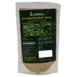 Packet Of Ponnanganni Powder For Hair Growth, Skin Glow, And Health From Dr'S Siddha, A Siddha Medicine, With Green Leaves Image, Tamil And English Text, And Contact Details.