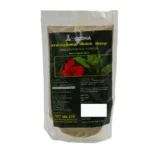 Siddha Hibiscus Leaf Powder (Semparuthi Ilai Podi) Packet With A Green And Black Label, Featuring A Red Hibiscus Flower Image And Product Information In Tamil And English.