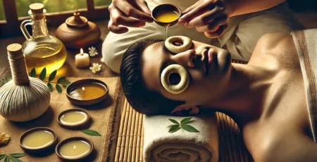 image representing Netra Basti treatment, a traditional Ayurvedic eye therapy